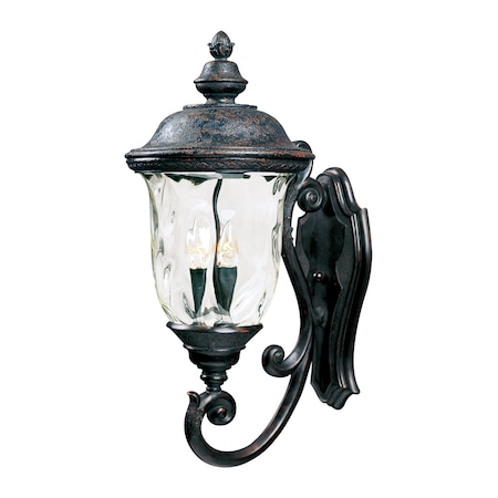 Maxim Lighting Carriage House 3-Light 12.5" Wide Oriental Bronze Outdoor Wall Sconce 3424WGOB